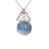 Clear moonstone pendant necklace for girls