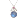 Clear moonstone pendant necklace