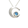 crescent moonstone pendant