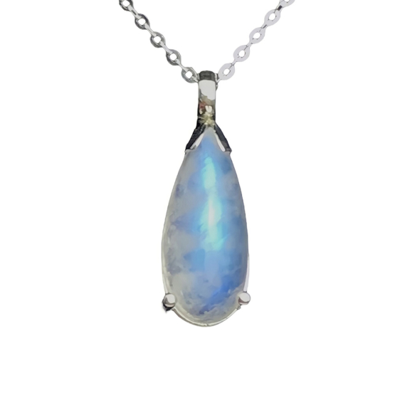 Water drop moonstone pendant