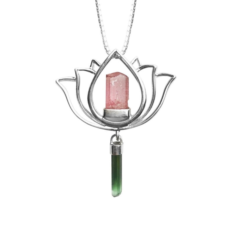 Lotus pendant necklace for her