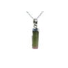 Bicolor tourmaline pendant necklace for girls – raw bicolor tourmaline pendant