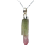 Bicolor tourmaline pendant necklace for girls – raw bicolor tourmaline pendant