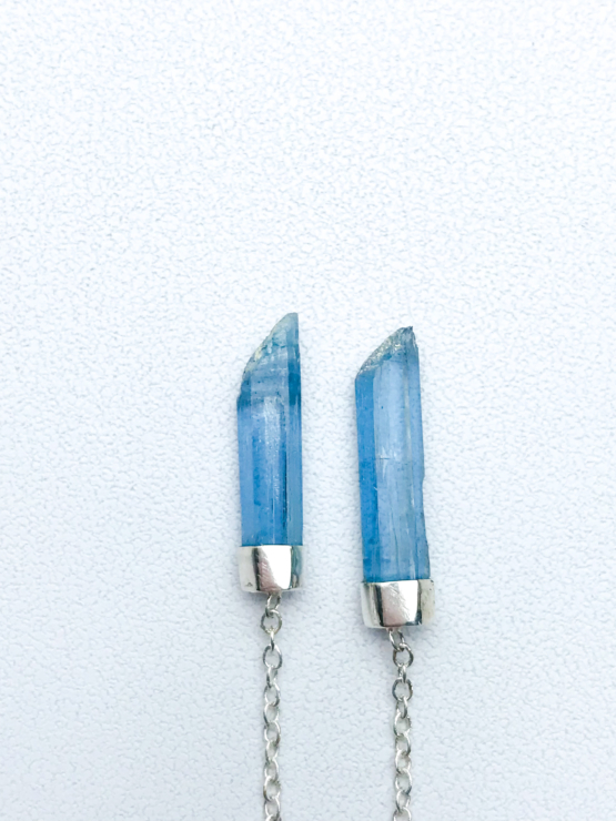 Crystal aquamarine earrings for girls aquamarine dangle earrings raw aquamarine earrings