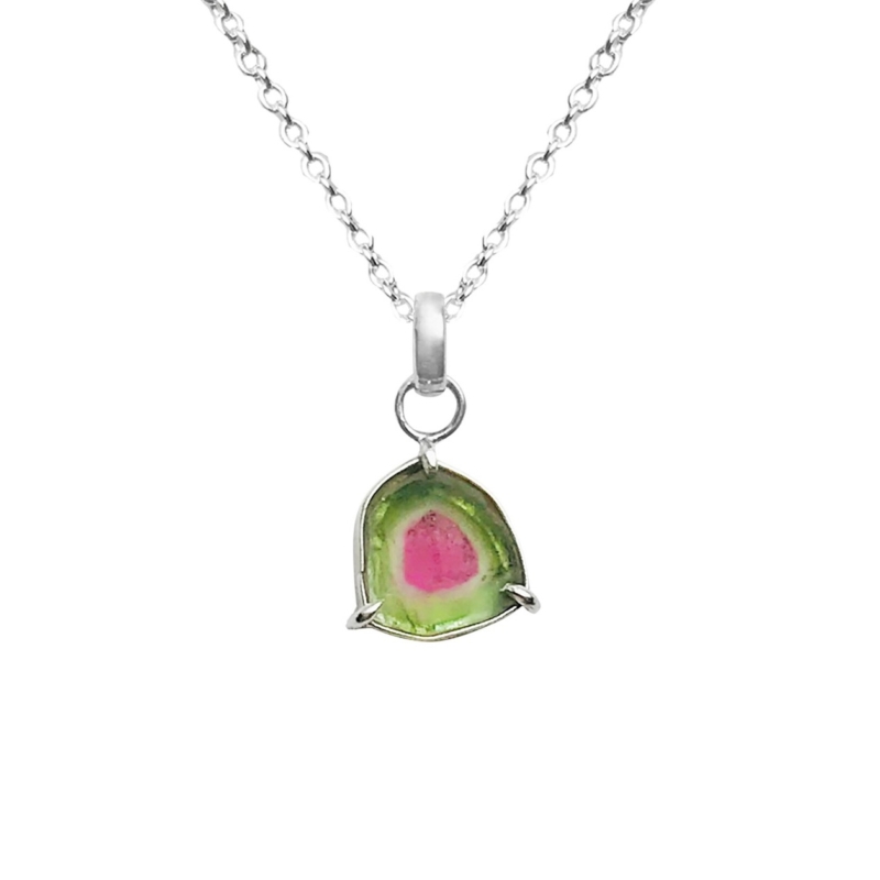 Watermelon tourmaline pendant