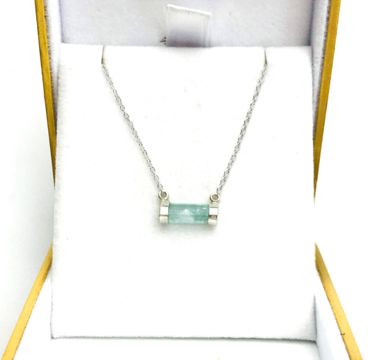 Green tourmaline necklace for girls