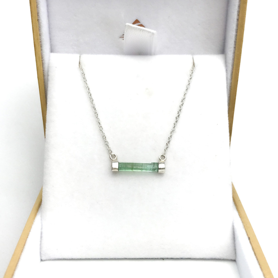 Green tourmaline necklace for girls