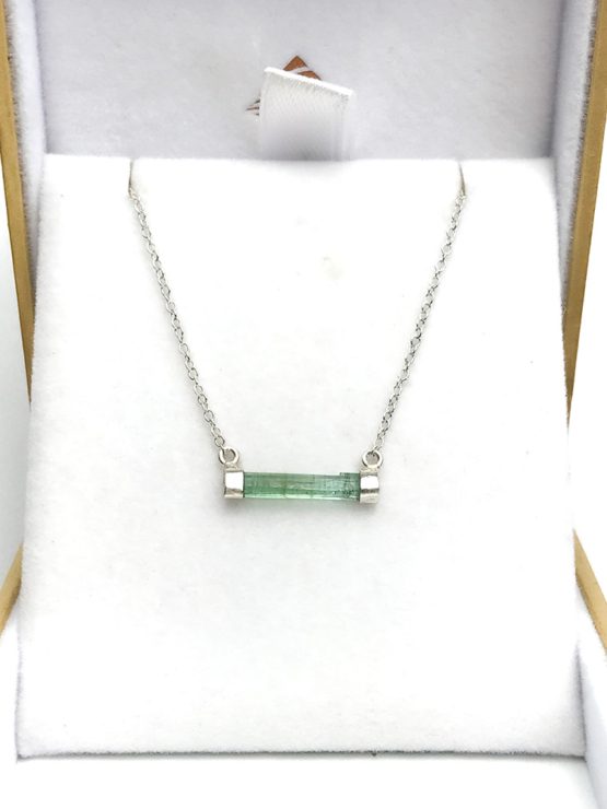 Green tourmaline necklace for girls