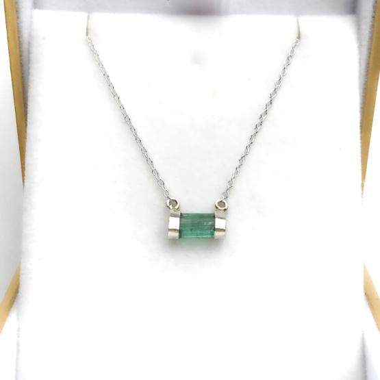 Green tourmaline necklace for girls