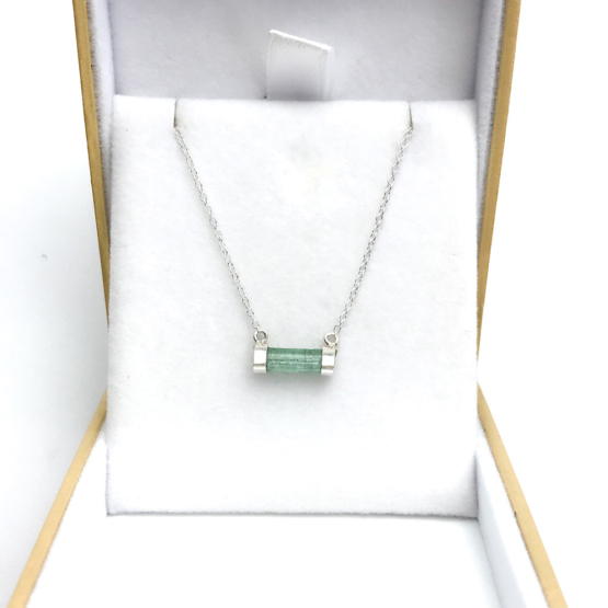 Green tourmaline necklace for girls