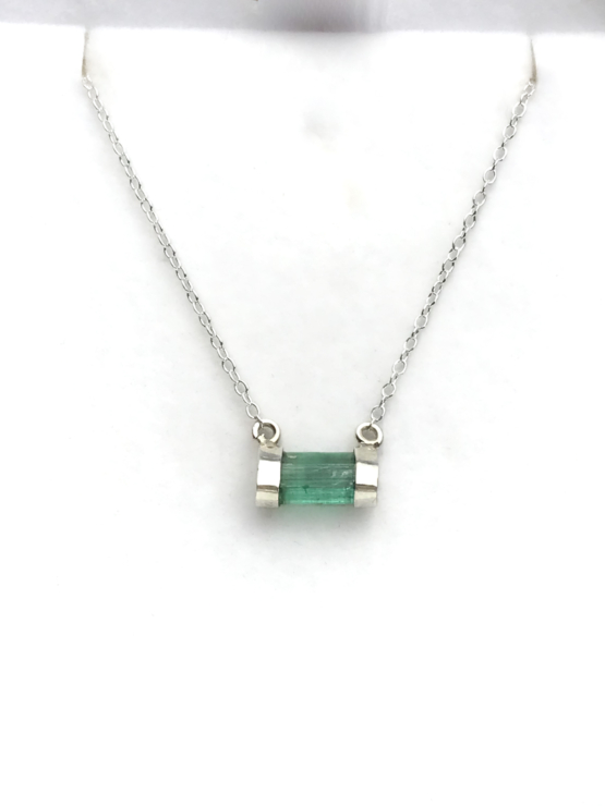 Green tourmaline necklace for girls