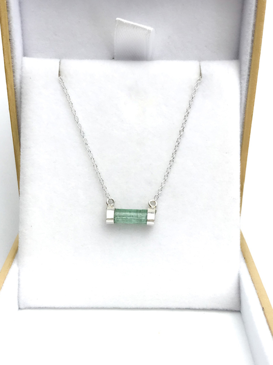 Green tourmaline necklace for girls