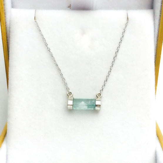 Green tourmaline necklace for girls