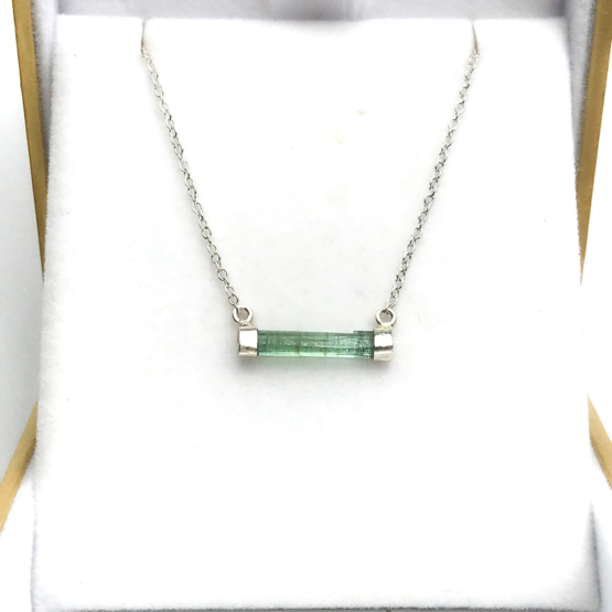 Green tourmaline necklace for girls