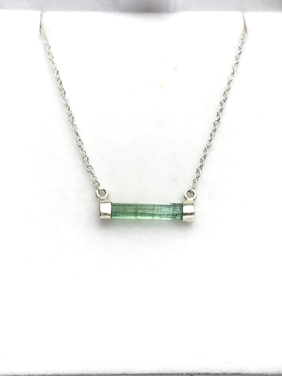 Green tourmaline necklace for girls