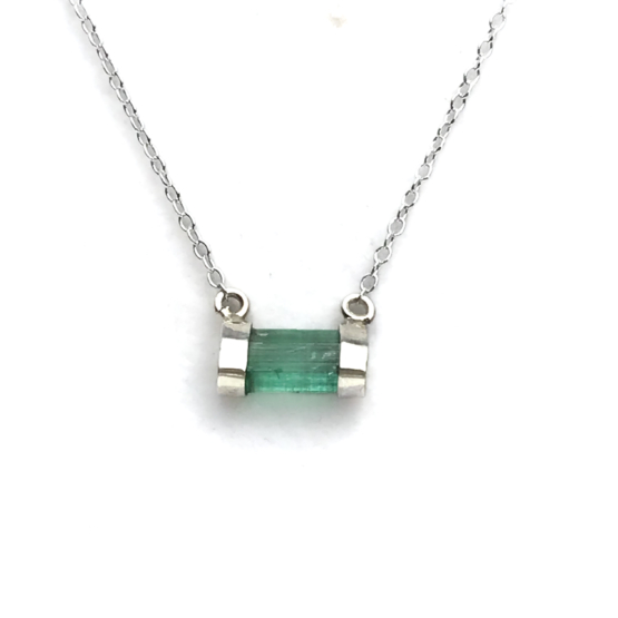 Green tourmaline necklace for girls