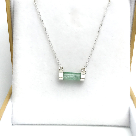 Green tourmaline necklace for girls