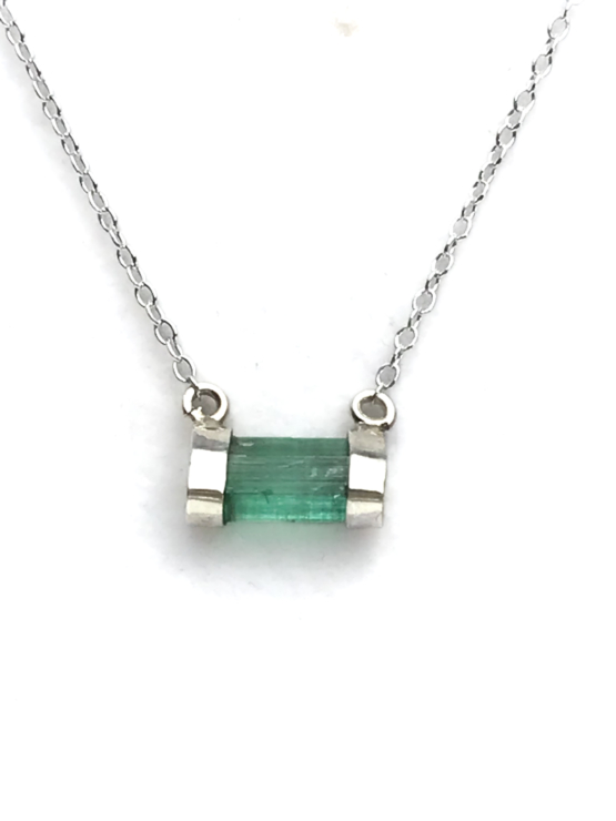 Green tourmaline necklace for girls