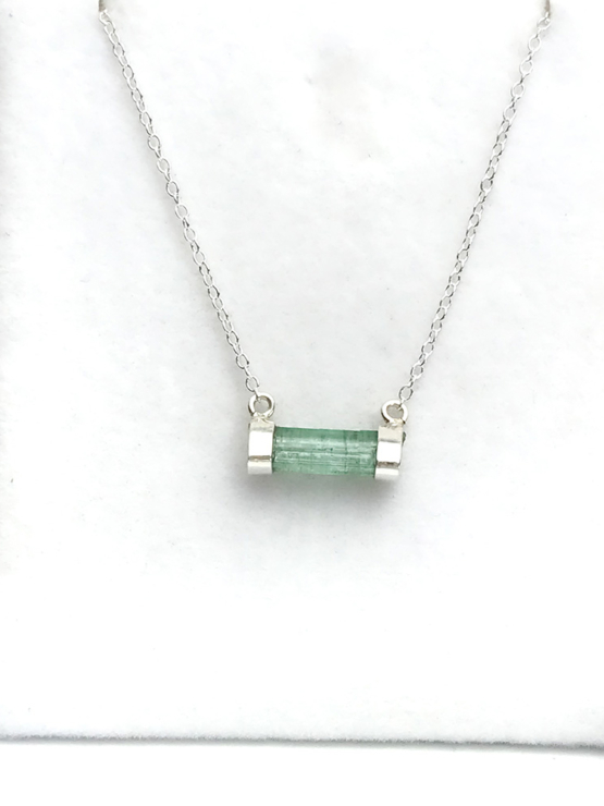 Green tourmaline necklace for girls