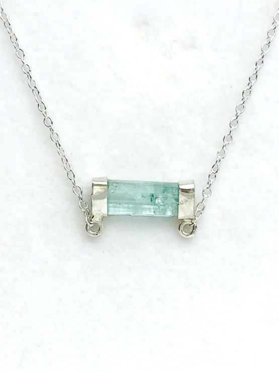 Green tourmaline necklace for girls