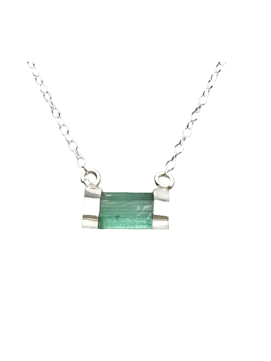 Green tourmaline necklace for girls