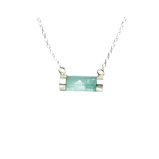 Green tourmaline necklace for girls