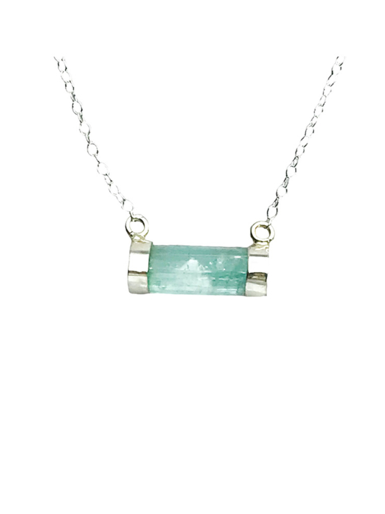 Green tourmaline necklace for girls