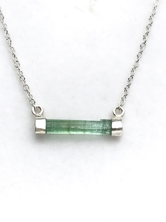 Green tourmaline necklace for girls