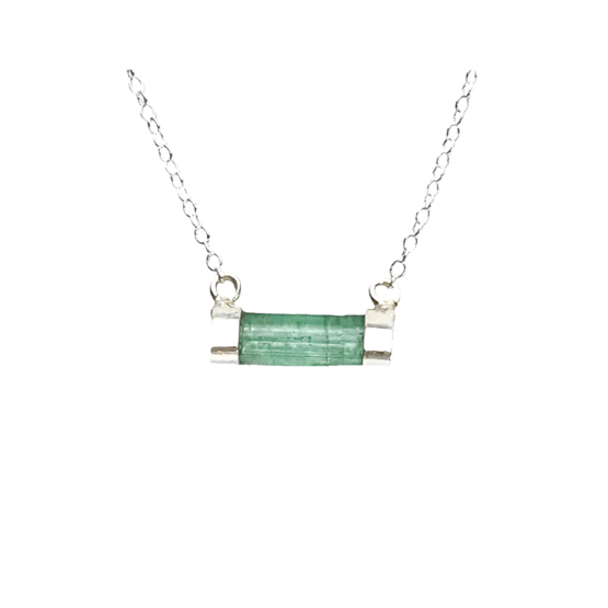 Green tourmaline necklace for girls