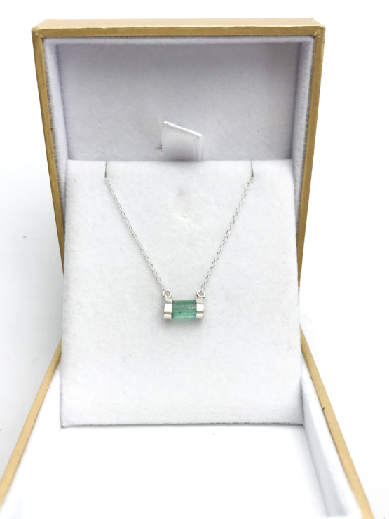 Green tourmaline necklace for girls