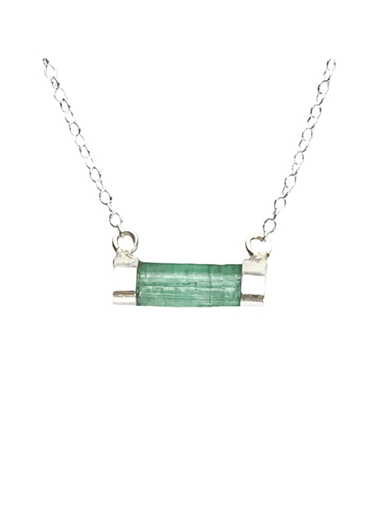 Green tourmaline necklace for girls