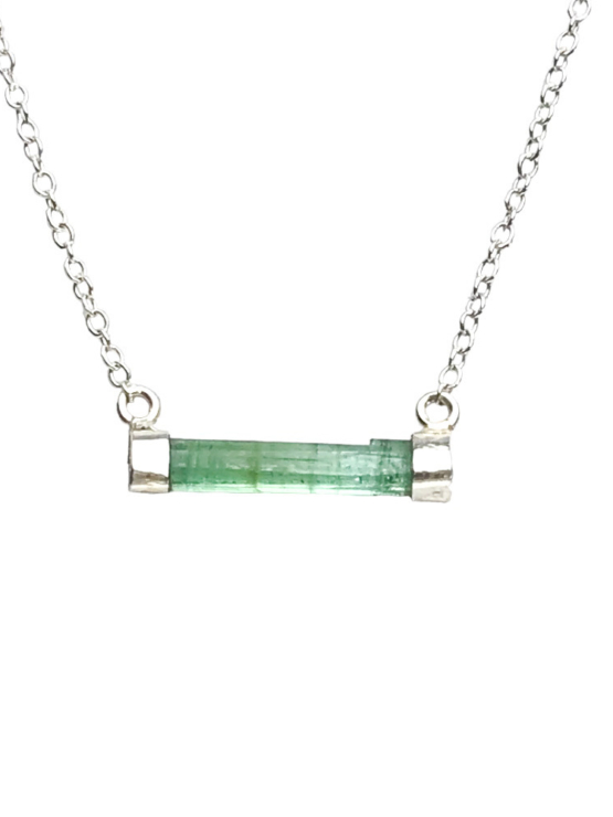 Green tourmaline necklace for girls