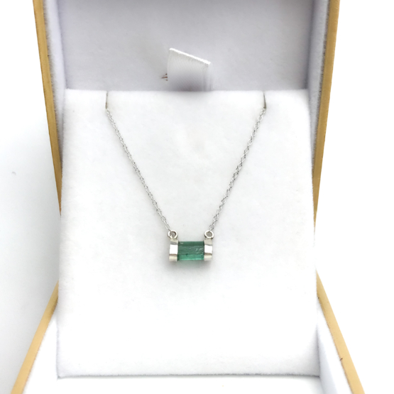 Green tourmaline necklace for girls