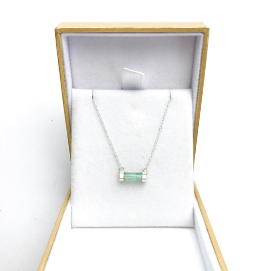 Green tourmaline necklace for girls