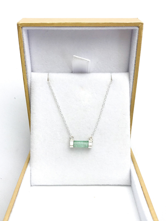 Green tourmaline necklace for girls