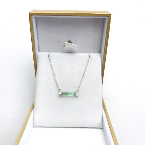 Green tourmaline necklace for girls