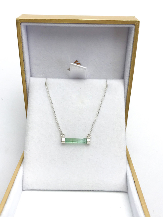 Green tourmaline necklace for girls