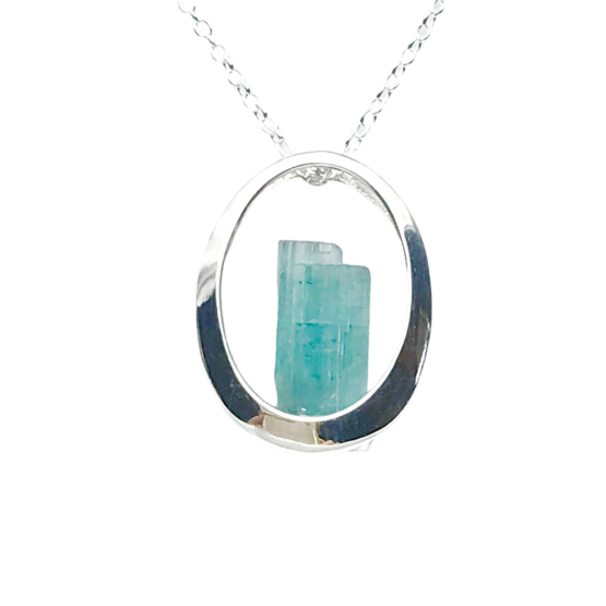 indicolite tourmaline pendant