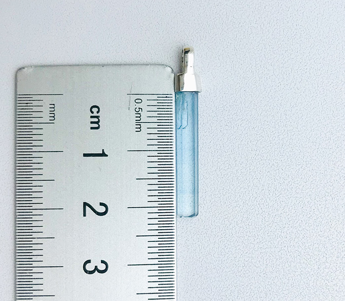 Terminated point aquamarine crystal pendant necklace Aquamarine crystal pendant necklace for girls Exquisite and high quality well-made aquamarine pendant