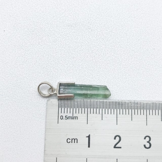 Raw green tourmaline pendant necklace for girls Green tourmaline crystal pendant necklace