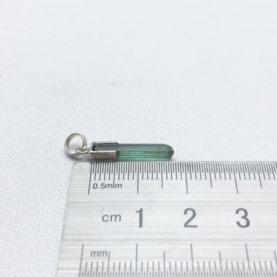 Raw green tourmaline pendant necklace for girls Green tourmaline crystal pendant necklace