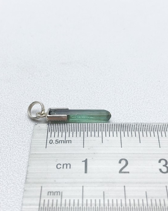 Raw green tourmaline pendant necklace for girls Green tourmaline crystal pendant necklace