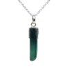 Raw green tourmaline pendant necklace for girls Green tourmaline crystal pendant necklace