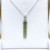 Raw green tourmaline pendant necklace for girls – Green tourmaline crystal pendant necklace