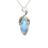 Flower bud moonstone pendant