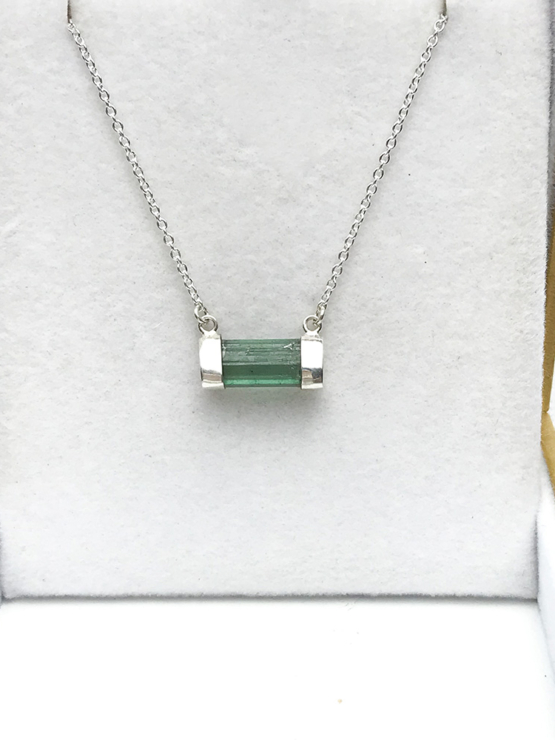 green tourmaline necklace|