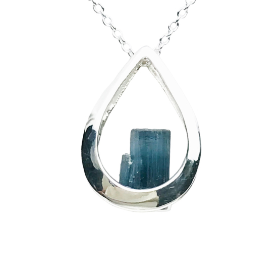 Indicolite tourmaline pendant