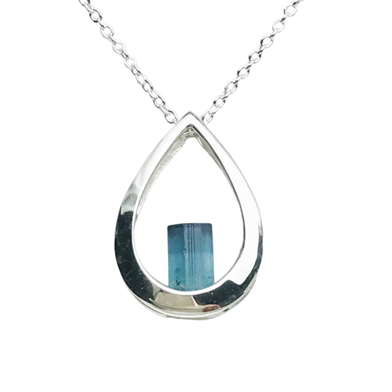 Indicolite tourmaline pendant