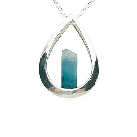 indicolite tourmaline pendant