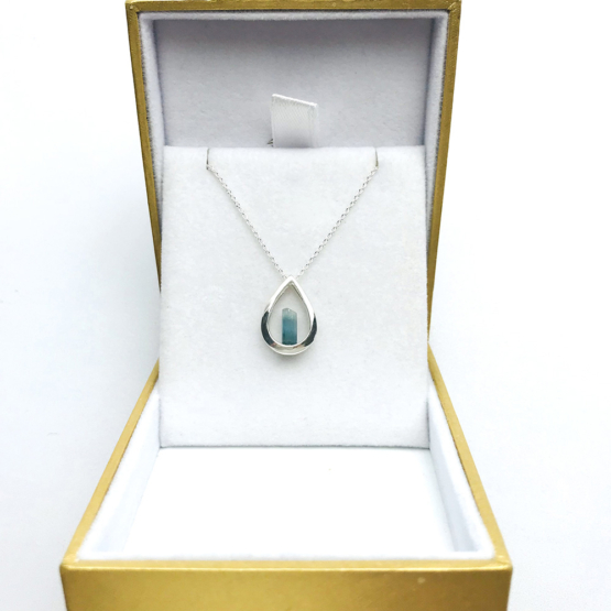 indicolite tourmaline pendant